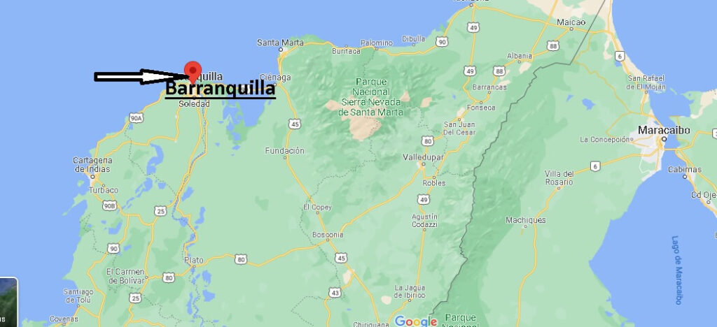¿Dónde está ubicada Barranquilla (Colombia)