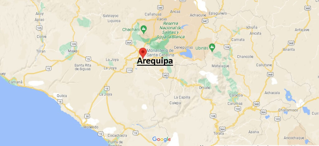 ¿Dónde está ubicada la ciudad de Arequipa