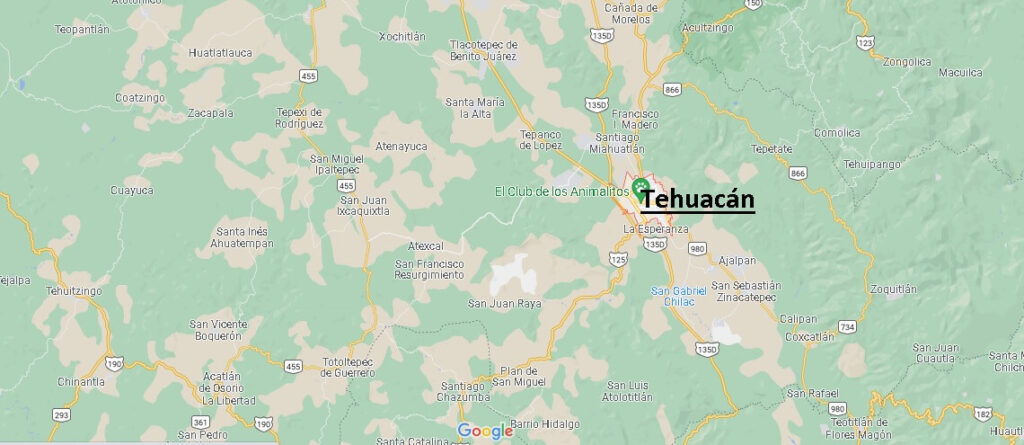 ¿Dónde se ubica el Valle de Tehuacán