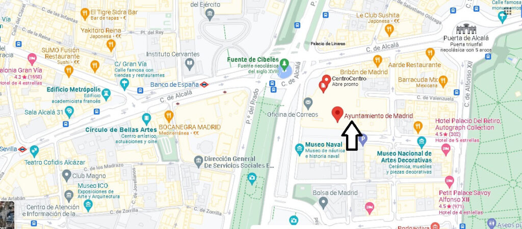 Donde queda Palacio de Cibeles - Ayuntamiento de Madrid