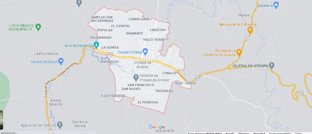 Mapa Chilapa de Álvarez