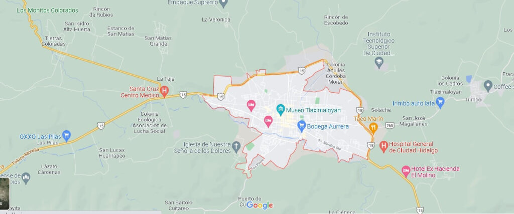 Mapa Ciudad Hidalgo