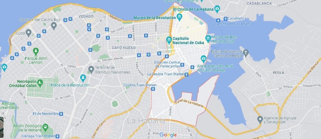 Mapa La Habana Vieja
