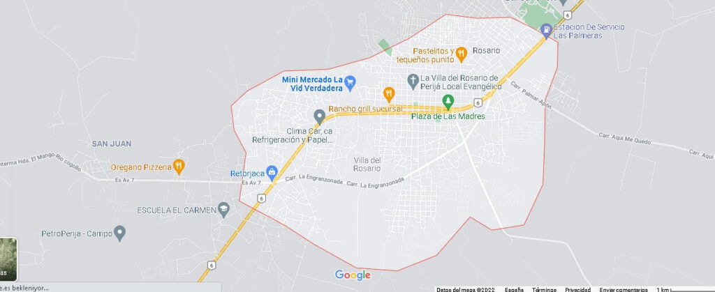 Mapa La Villa del Rosario