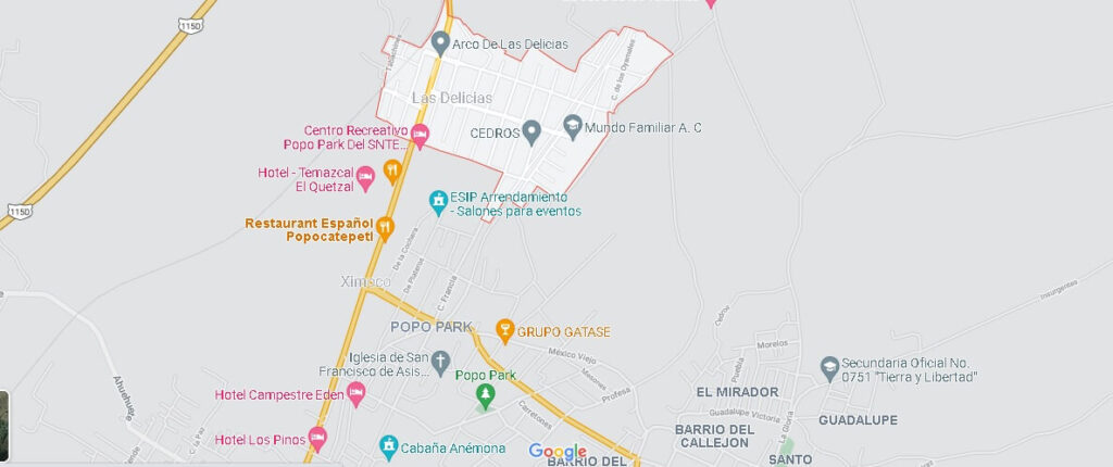 Mapa Las Delicias