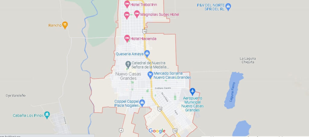 Mapa Nuevo Casas Grandes