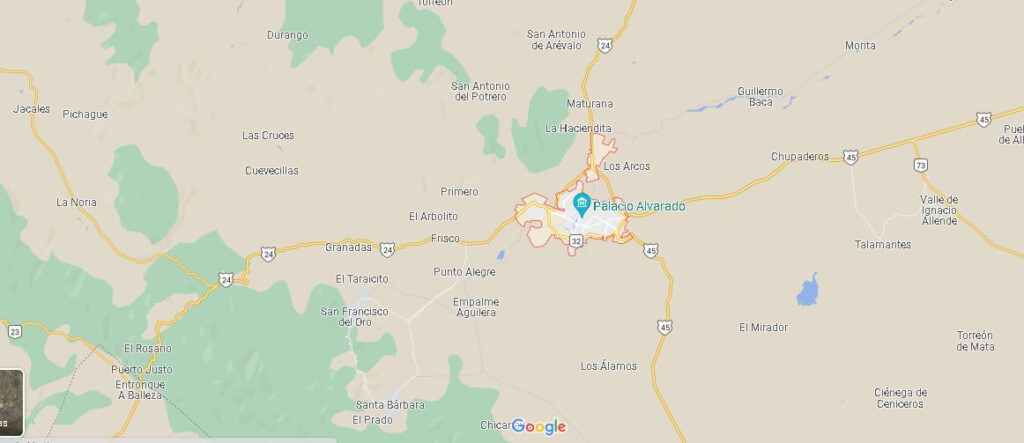 Mapa Parral, México