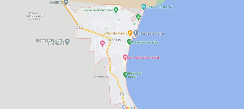 Mapa San Felipe, México