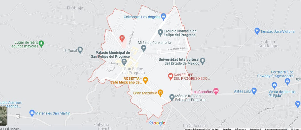 Mapa San Felipe del Progreso