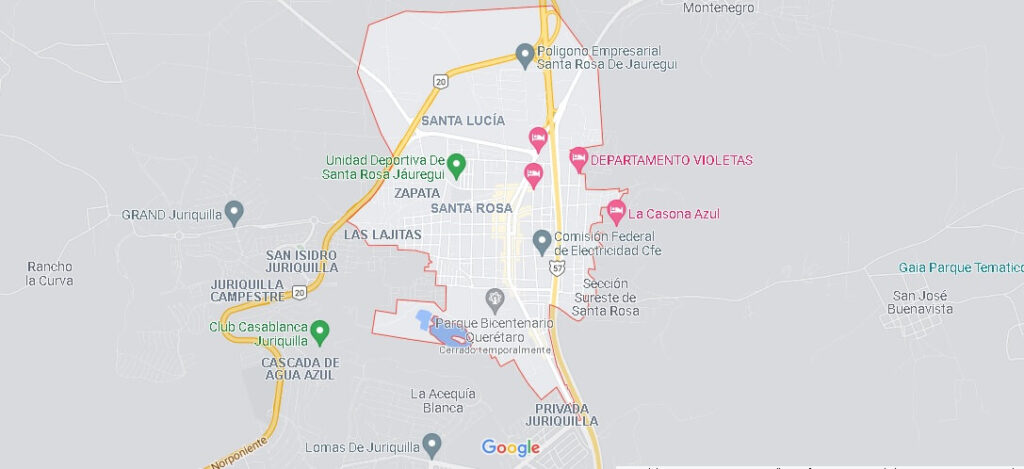 Mapa Santa Rosa Jauregui