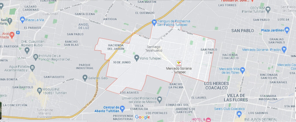 Mapa Santiago Teyahualco