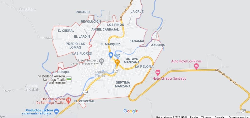 Mapa Santiago Tuxtla