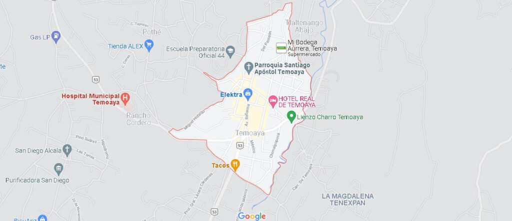 Mapa Temoaya