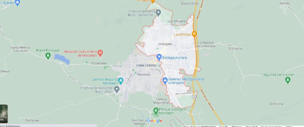 Mapa Uriangato