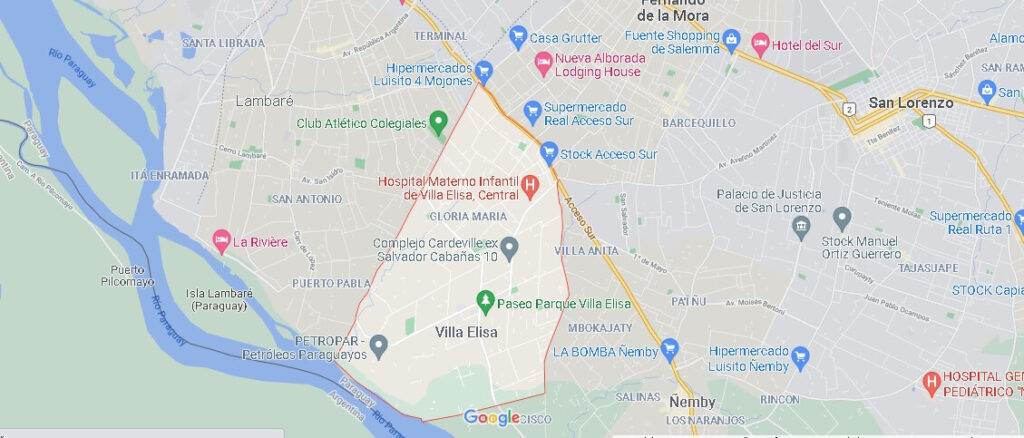 Mapa Villa Elisa