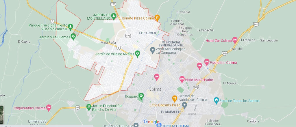 Mapa Villa de Álvarez