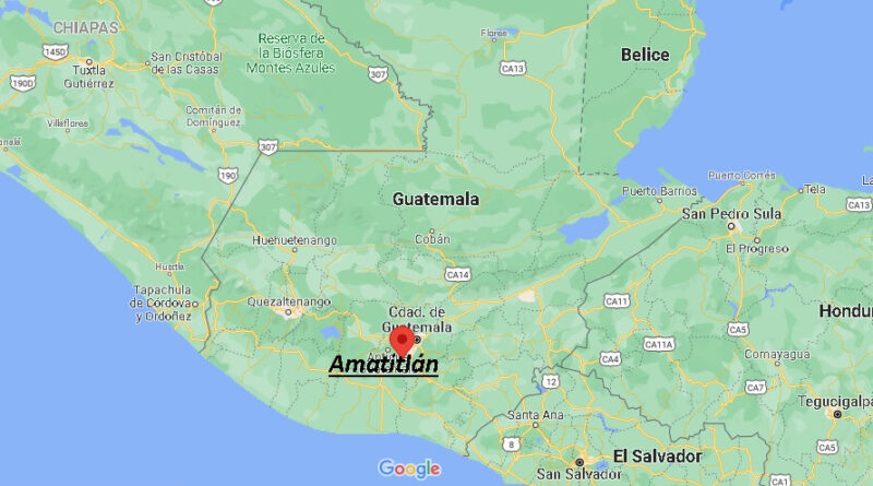 ¿Dónde está Amatitlán, Guatemala