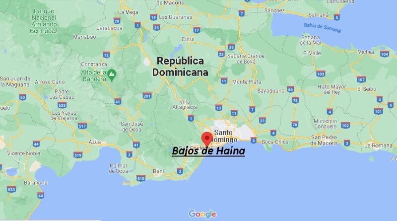 ¿Dónde está Bajos de Haina, Dominicana