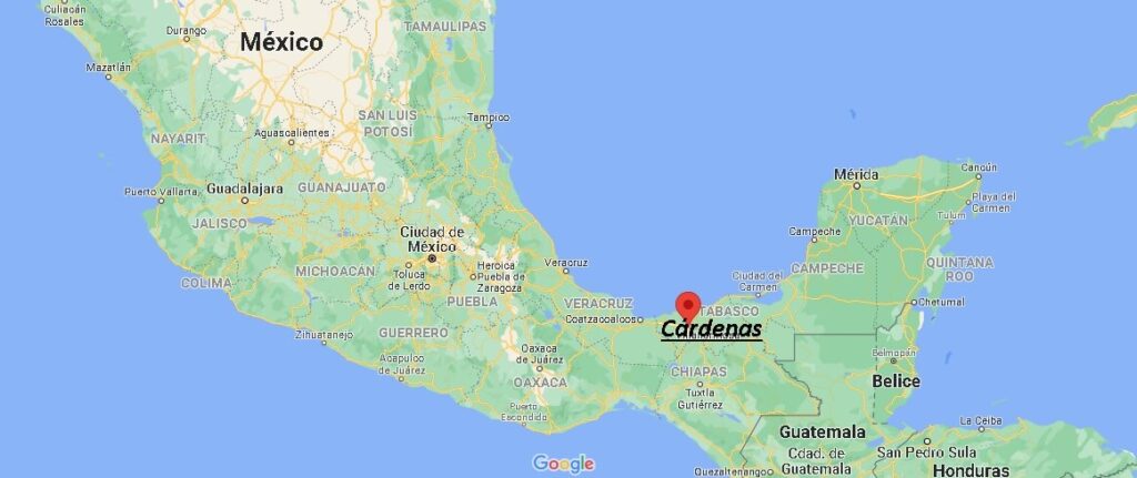 ¿Dónde está Cárdenas en Mexico