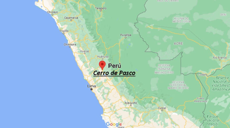 ¿Dónde está Cerro de Pasco en Peru