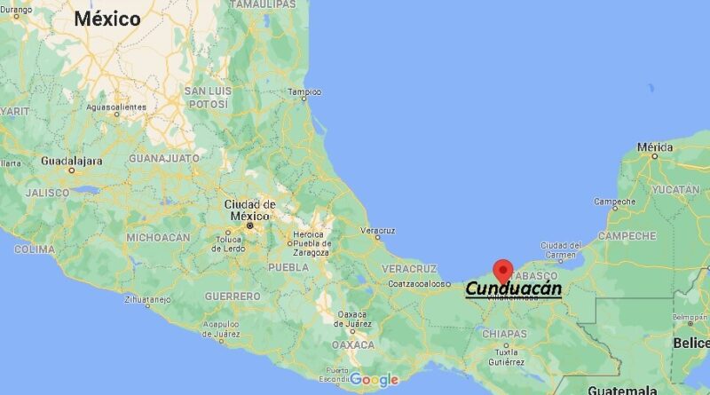 ¿Dónde está Cunduacán en Mexico