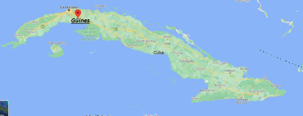 ¿Dónde está Güines, Cuba