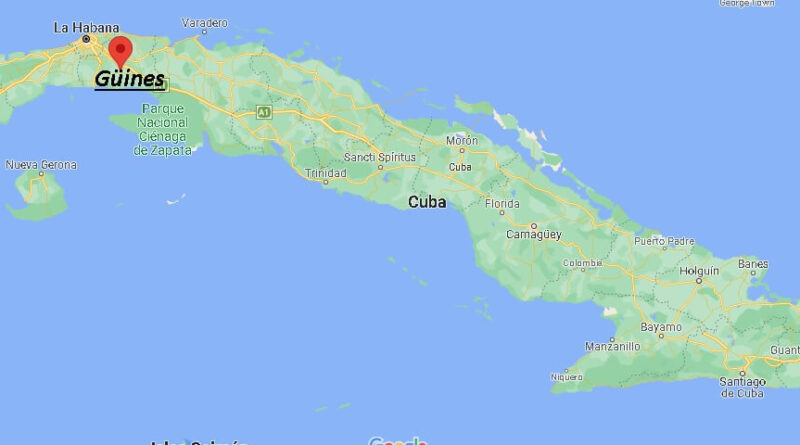 ¿Dónde está Güines, Cuba