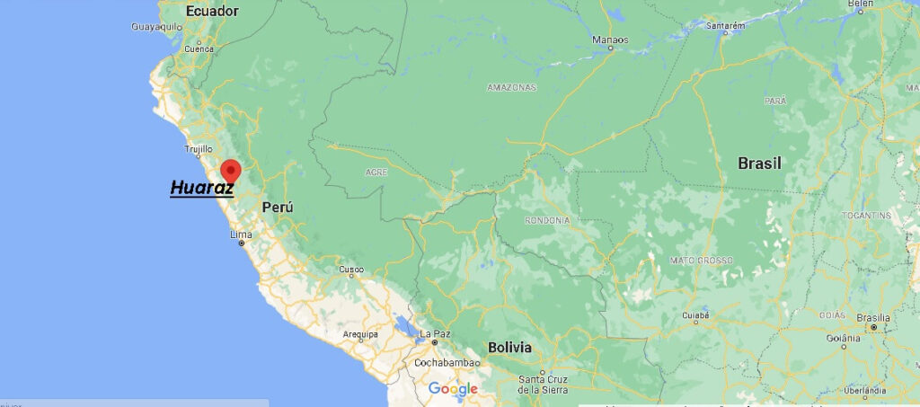 ¿Dónde está Huaraz en Peru