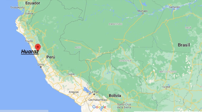 ¿Dónde está Huaraz en Peru