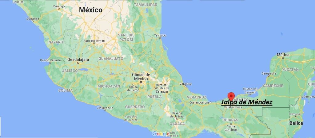 ¿Dónde está Jalpa de Méndez en Mexico