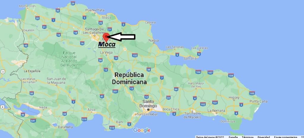 ¿Dónde está Moca, Dominicana