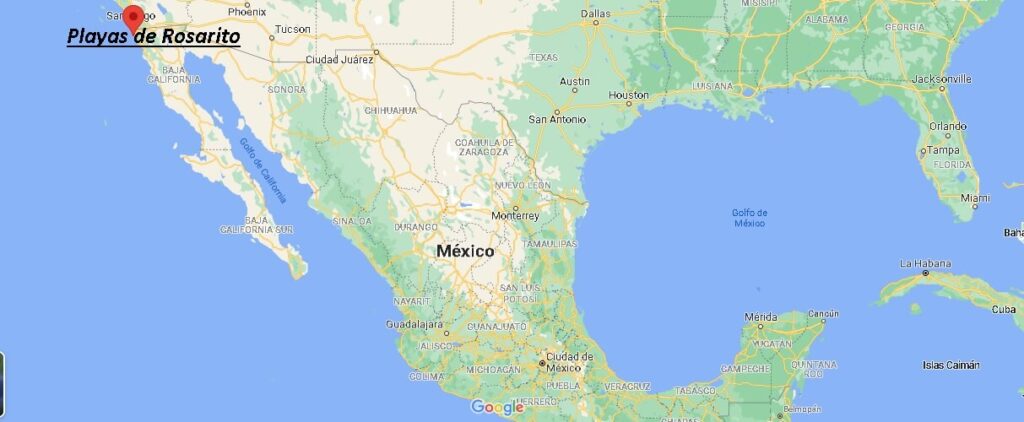 ¿Dónde está Playas de Rosarito en Mexico