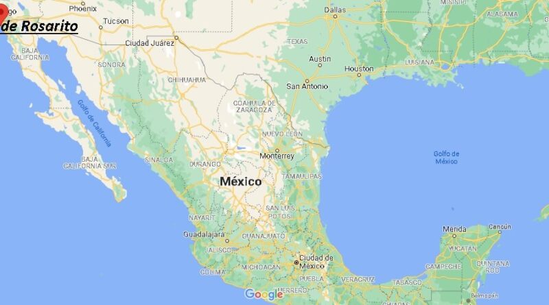 ¿Dónde está Playas de Rosarito en Mexico