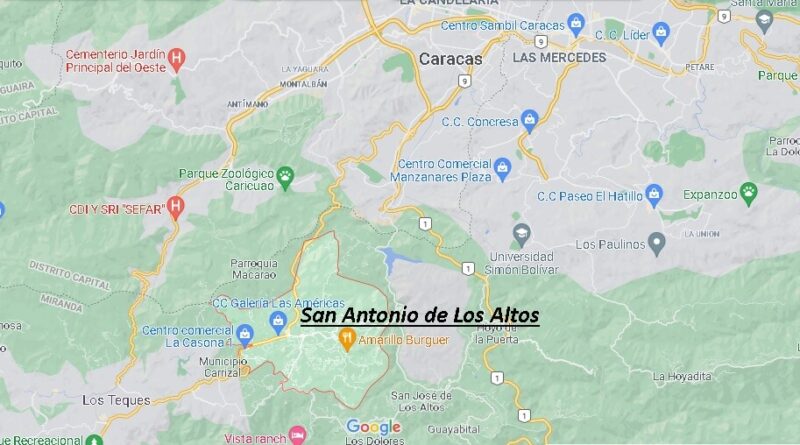 ¿Dónde está San Antonio de Los Altos Venezuela
