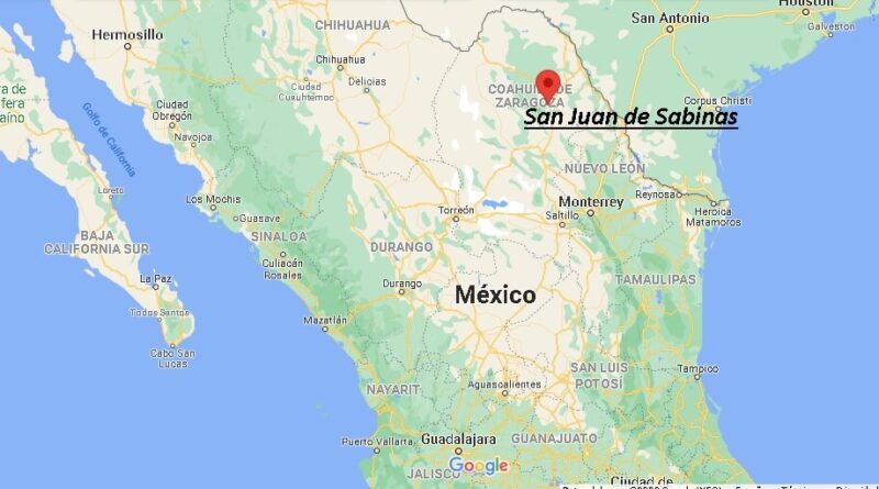 ¿Dónde está San Juan de Sabinas en Mexico