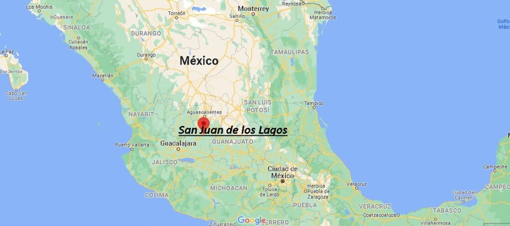 ¿Dónde está San Juan de los Lagos en Mexico