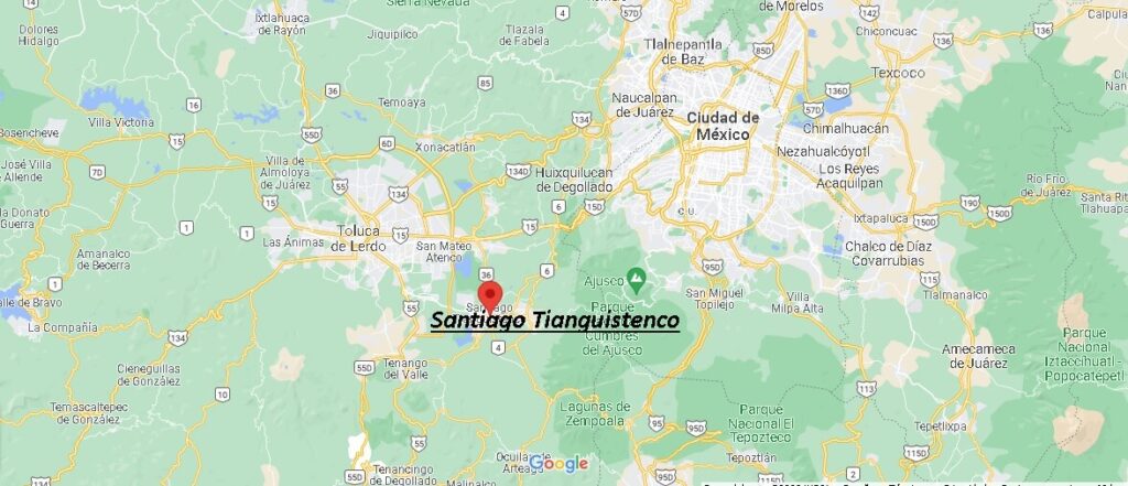 ¿Dónde está Santiago Tianguistenco en Mexico