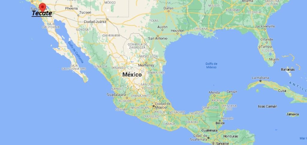 ¿Dónde está Tecate en Mexico