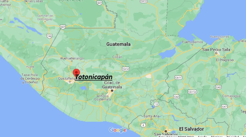¿Dónde está Totonicapán, Guatemala