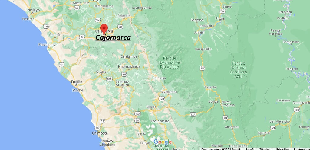 ¿Dónde se ubica Cajamarca en el mapa del Perú