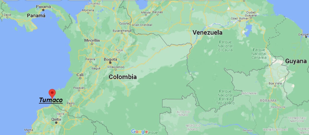 ¿Dónde se ubican los Tumaco en el mapa de Colombia