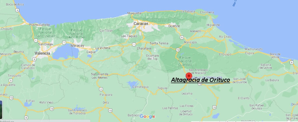 Mapa Altagracia de Orituco