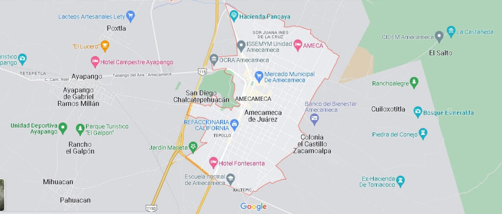 Mapa Amecameca de Juárez