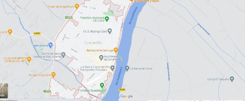 Mapa Coria del Río