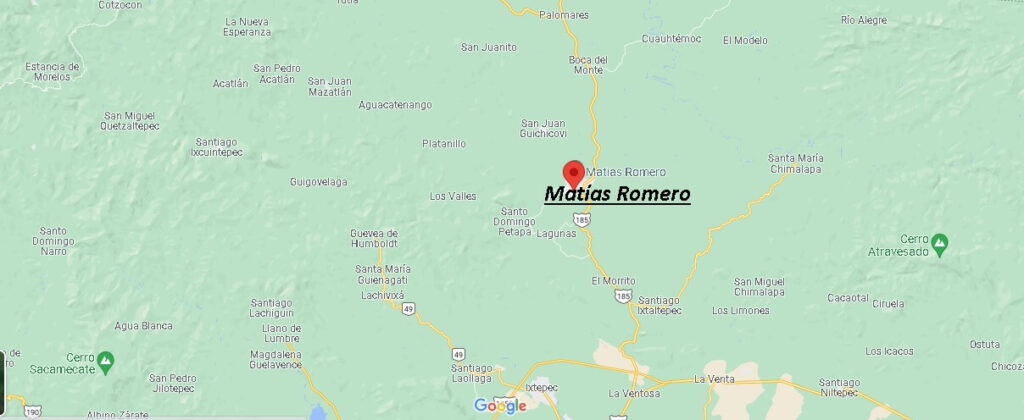 Mapa Matías Romero