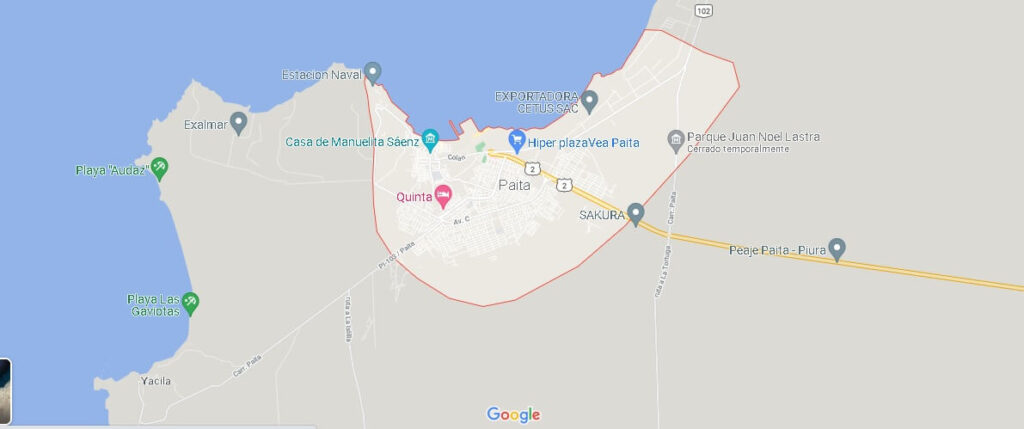 Mapa Paita