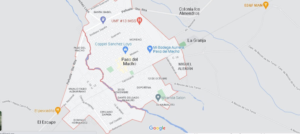Mapa Paso del Macho