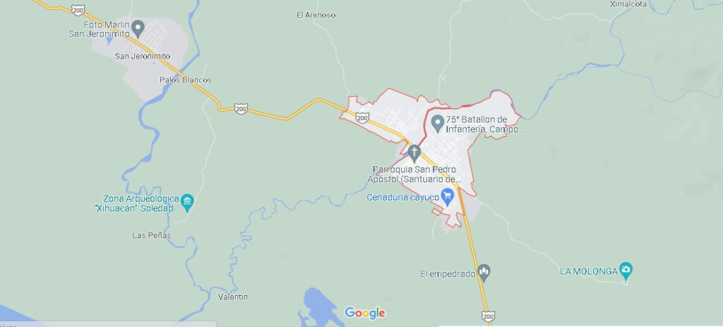 Mapa Petatlán