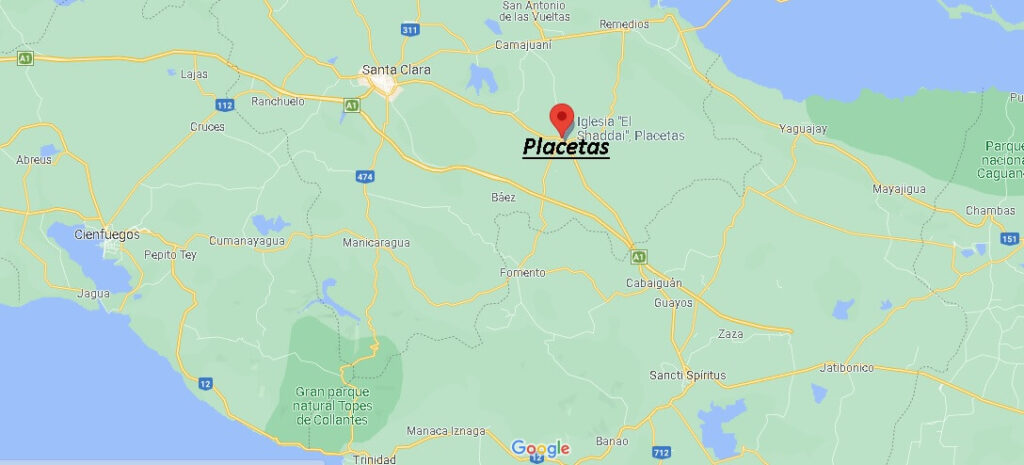 Mapa Placetas
