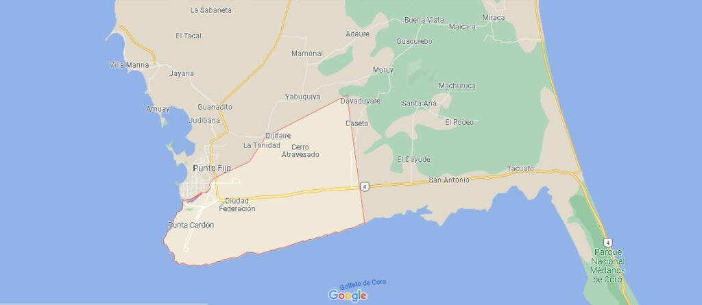 Mapa Punta Cardon